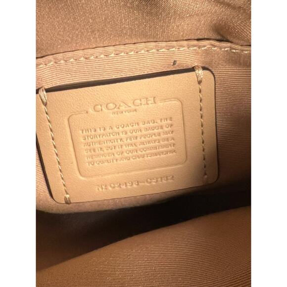 Coach File Mini Rowan Crossbody Bag Signature Canvas Khaki Chalk C2498 - Picture 2 of 12